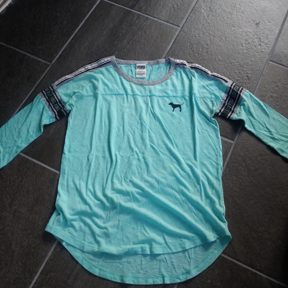 PINK VS Teal Crew neck